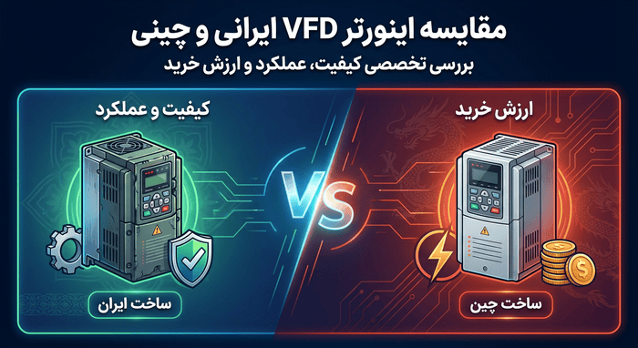 مقایسه اینورتر vfd ایرانی و چینی به همراه بررسی تخصصی